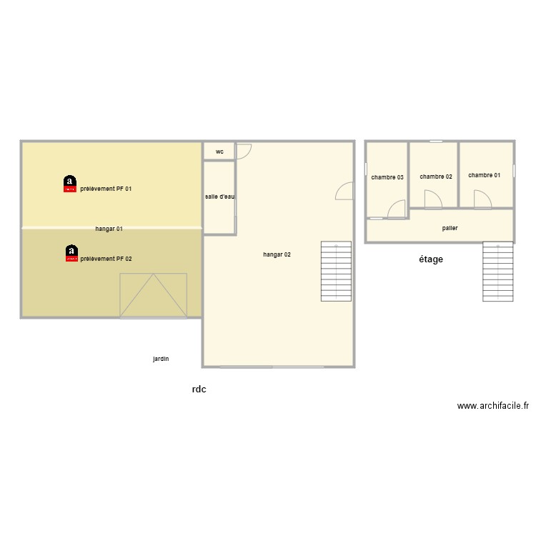 coroyer am. Plan de 9 pièces et 167 m2
