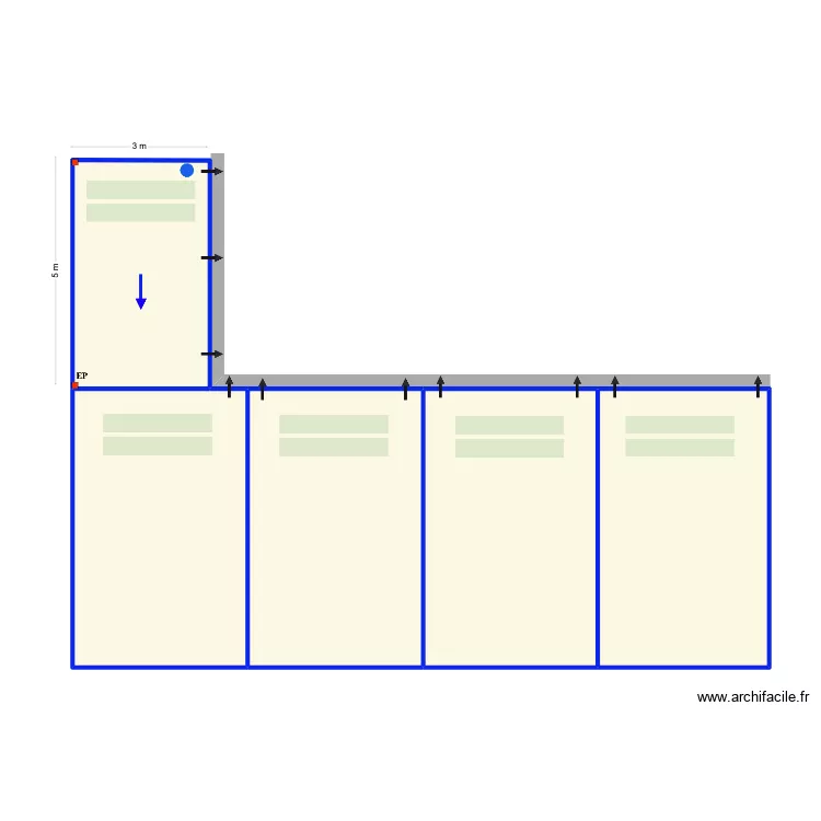 Figueiredo. Plan de 5 pièces et 105 m²