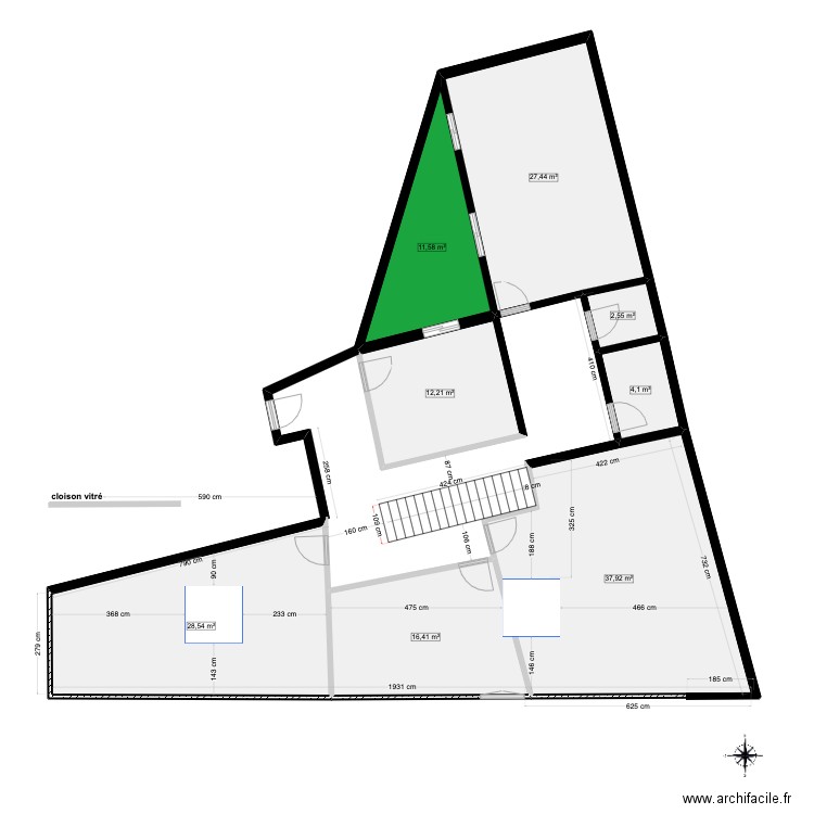 Plan bureau Etage. Plan de 0 pièce et 0 m2