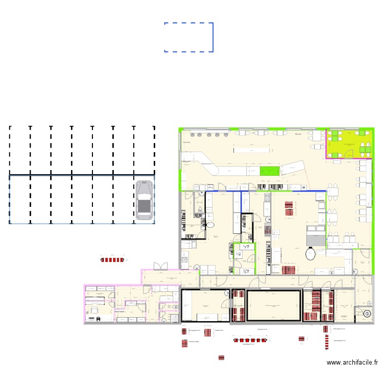 Projet Euromaster fabrication avec snackin et patisserie. Plan de 0 pièce et 0 m2