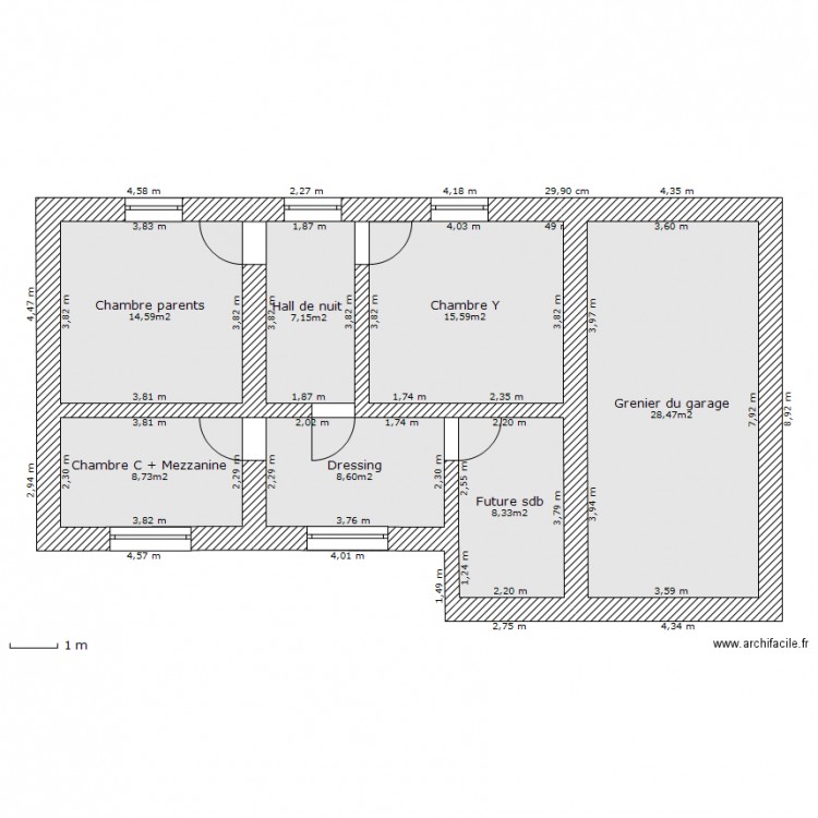 Etage idée 1. Plan de 0 pièce et 0 m2