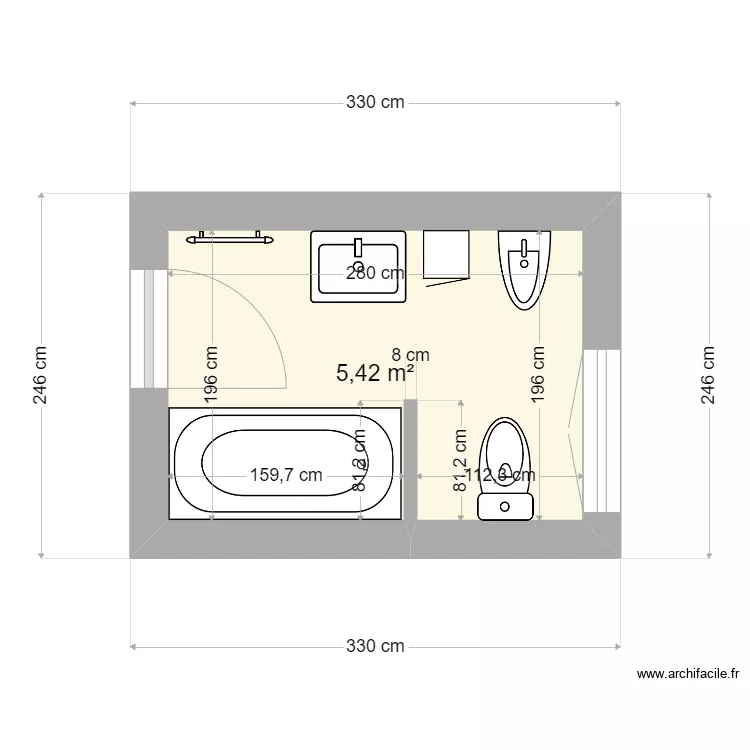 Marcenat salle de bain. Plan de Marcenat salle de bain. Plan de