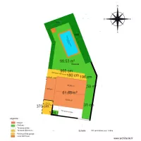 plan piscine bois rectangulaire semi enterr&eacute;e 6,2 x 3 avec local technique