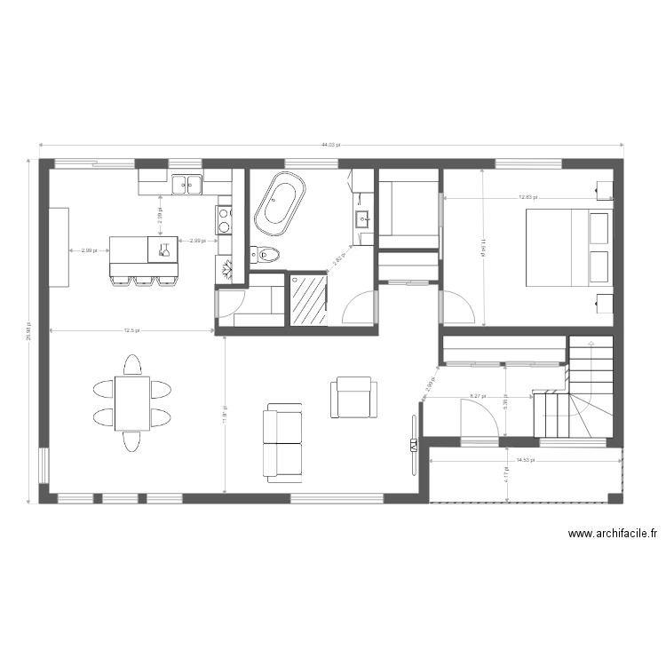 Désilets Courchesne RDC. Plan de 0 pièce et 0 m2