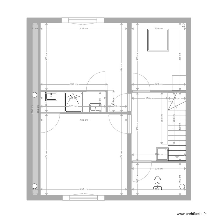 RDJ existant Montreuil. Plan de 0 pièce et 0 m2