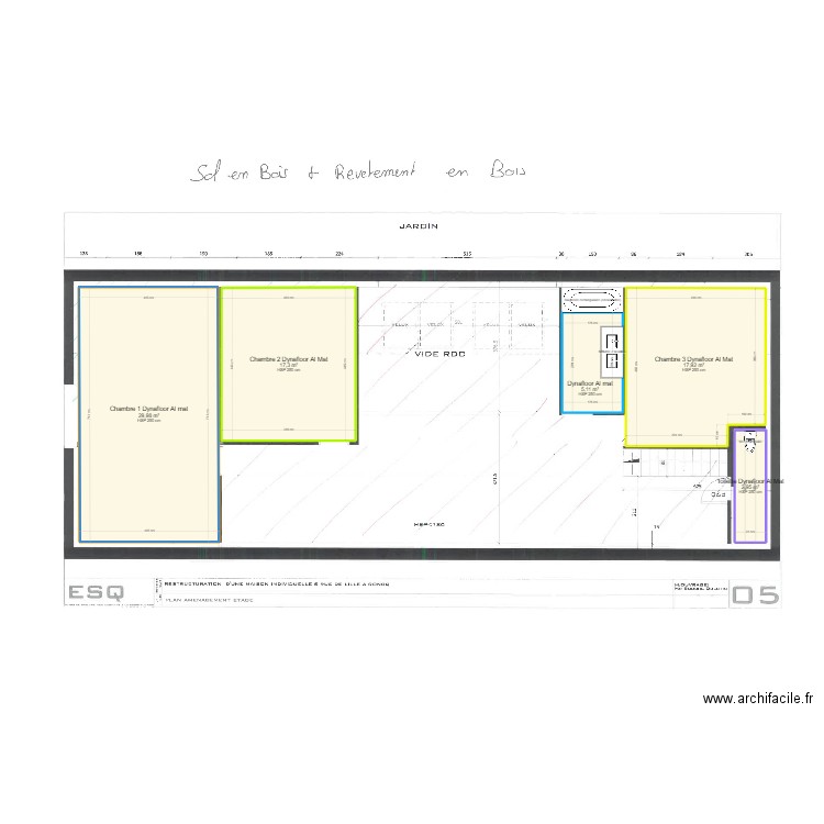 Sonepar Roncq KM_367 Etage Dynafloor Al Mat. Plan de 5 pièces et 73 m2