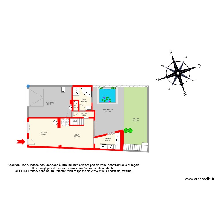 BI 6408 RDC. Plan de 0 pièce et 0 m2