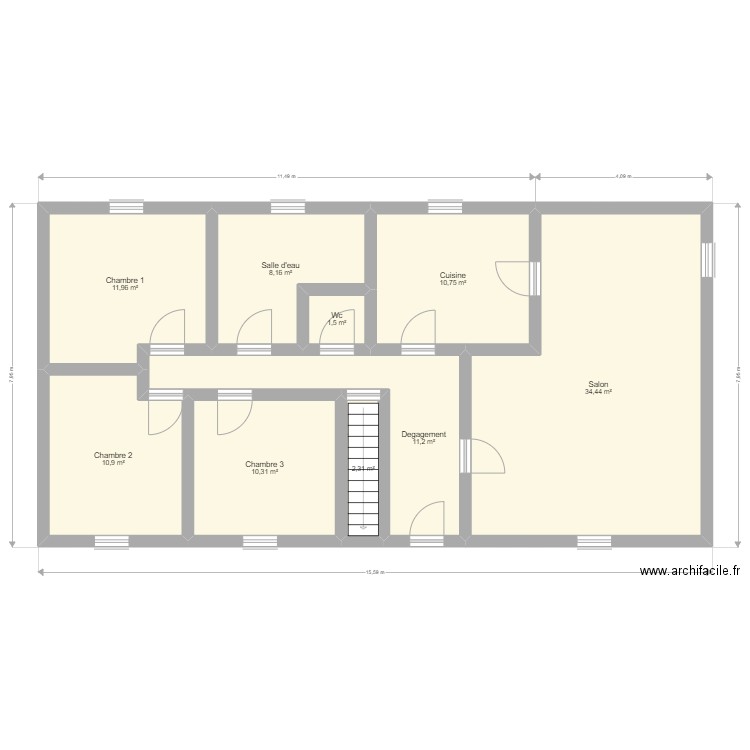 Schmidt Moussey. Plan de 9 pièces et 102 m2