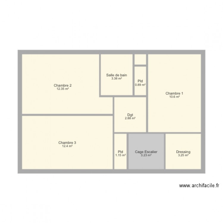 Montpell etage. Plan de 0 pièce et 0 m2