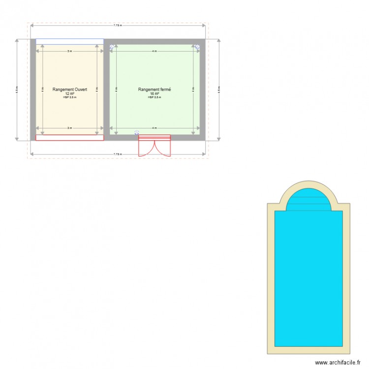 Abri de jardin. Plan de 0 pièce et 0 m2