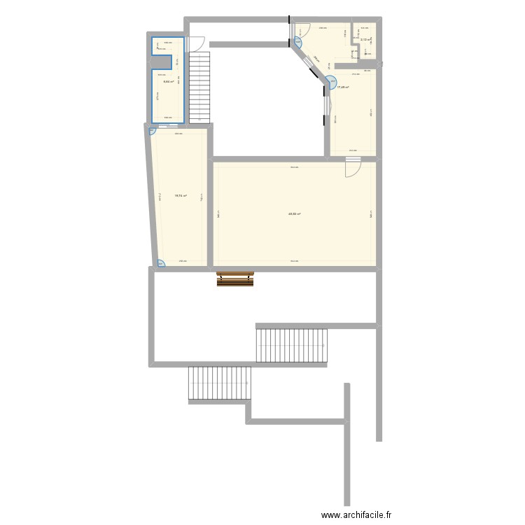 etage maison marcel. Plan de 5 pièces et 92 m2