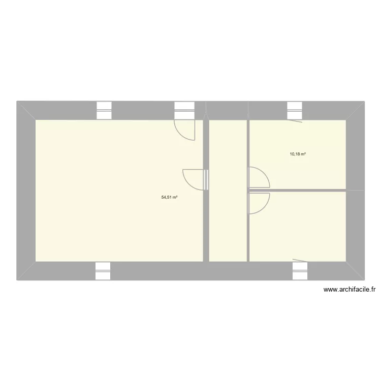 etage. Plan de 2 et 65 m² etage. Plan de 2 et 65 m²