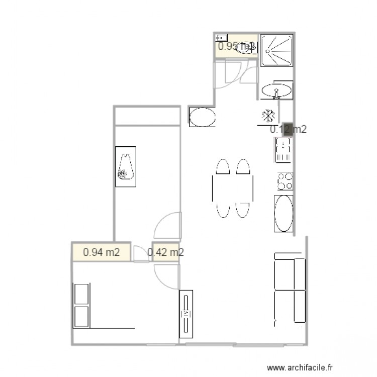 20150907 wc entrée et salon veranda comments SN et hortense. Plan de 0 pièce et 0 m2