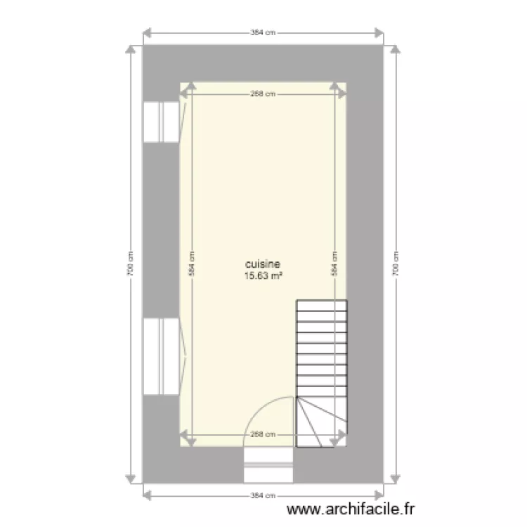 petite maison cuisine. Plan de 