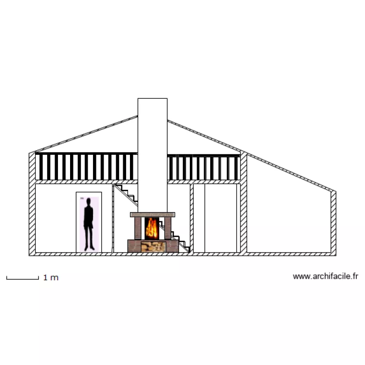  coupe aa sud ouest. Plan de 