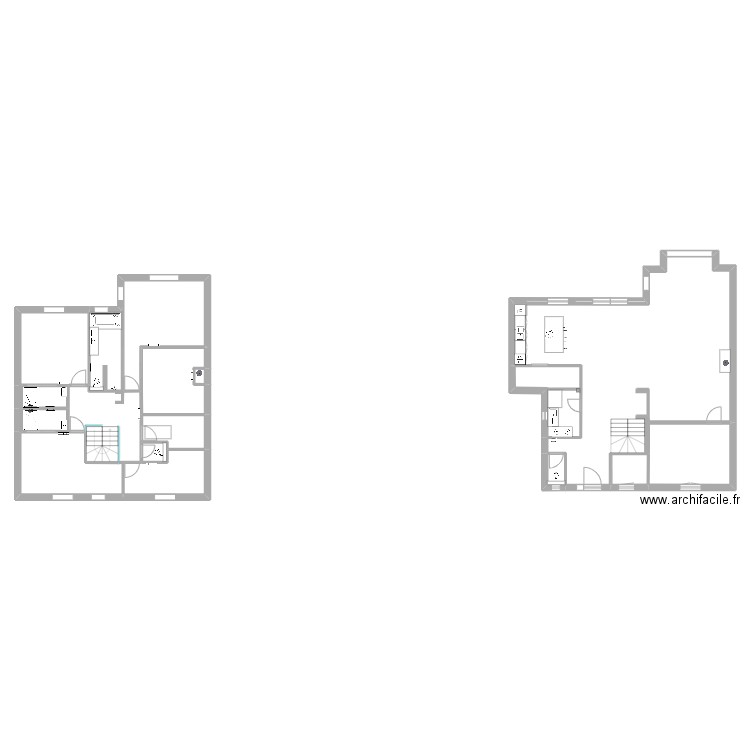 Beuv. Sanitaires et chauffages. Plan de 19 pièces et 240 m2