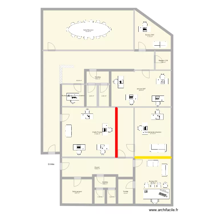 Plan actuel ASSI GANHI. Plan de 