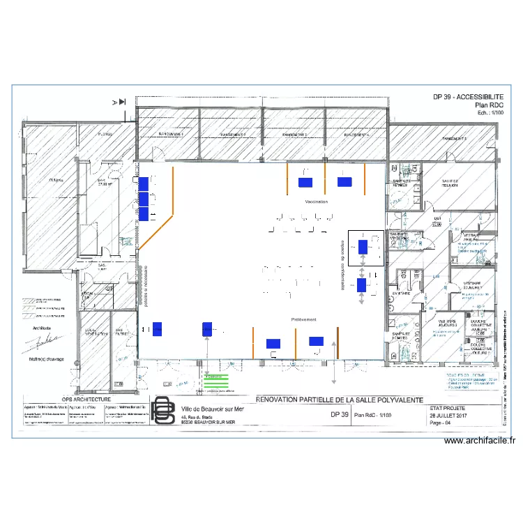 salle poly ARS. Plan de 
