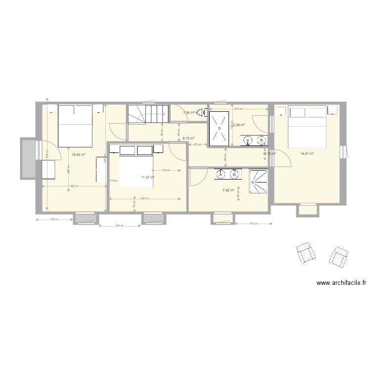 Akita Combles à rénover v3. Plan de 0 pièce et 0 m2