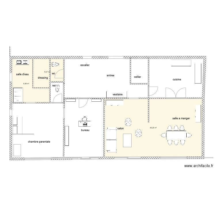 genissieux rez de chaussee. Plan de 0 pièce et 0 m2