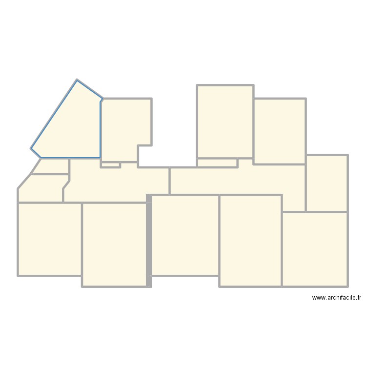 Bureau sommeiller initial. Plan de 16 pièces et 158 m2