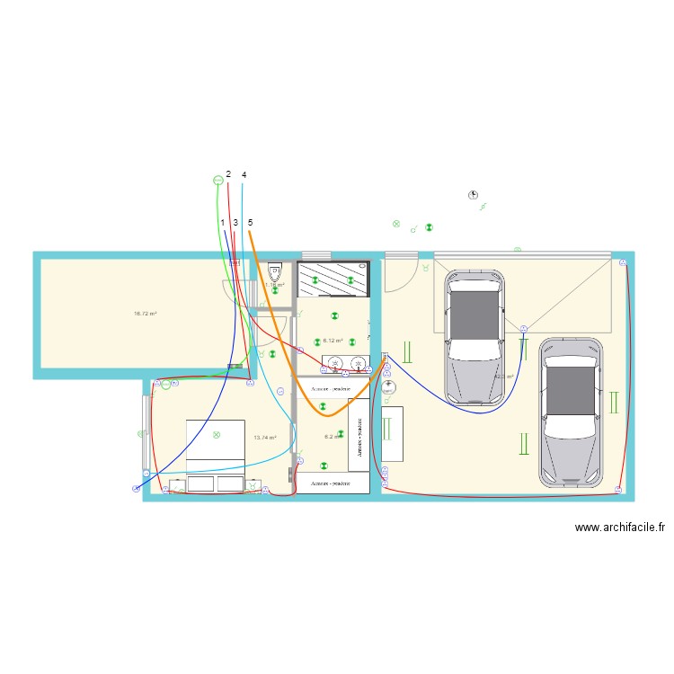 AC A Billey circuit prises 2. Plan de 0 pièce et 0 m2