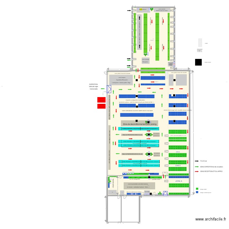 plan postes de travail. Plan de 0 pièce et 0 m2