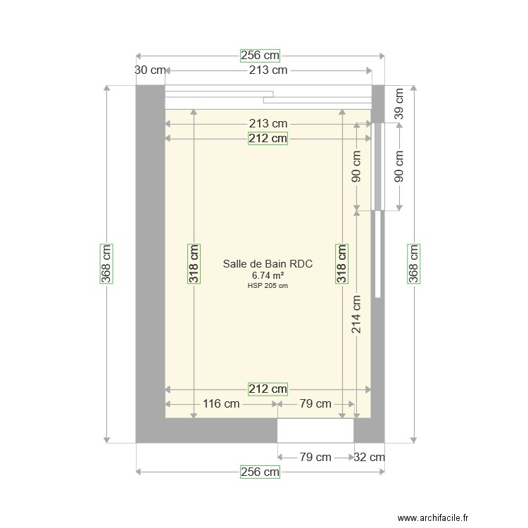 Plan salle de Bain RDC. Plan de 0 pièce et 0 m2