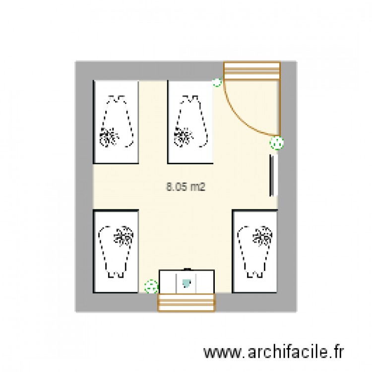 chambre 2. Plan de 0 pièce et 0 m2