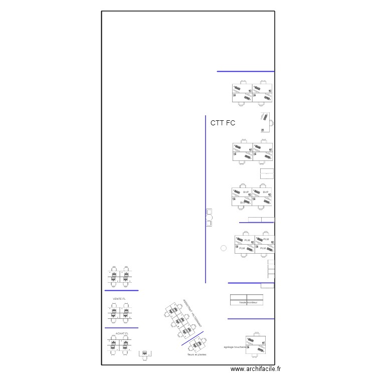 bureau frais. Plan de 0 pièce et 0 m2