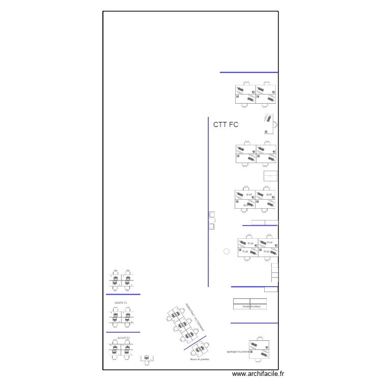 bureau frais. Plan de 