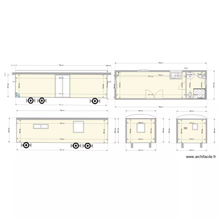 roulotte porte double lot guiller. Plan de 