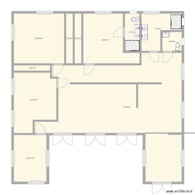 base 2. Plan de 0 pièce et 0 m2