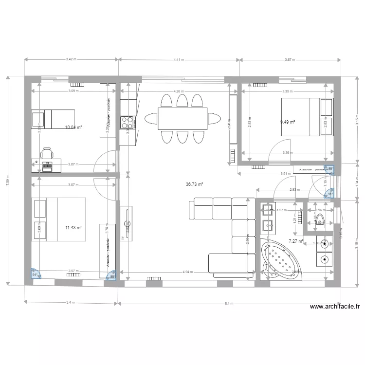 maison 1. Plan de 