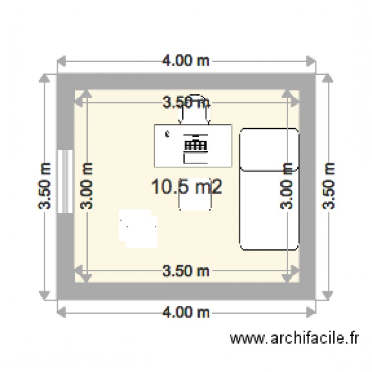 cabinet. Plan de 0 pièce et 0 m2