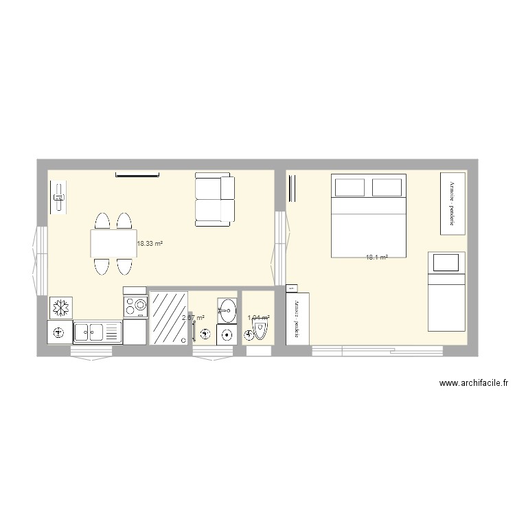 garag. Plan de 0 pièce et 0 m2