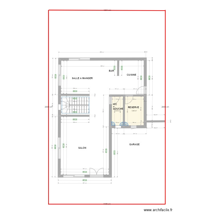 NSELE_RDC111. Plan de 2 pièces et 10 m2