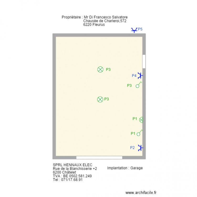 Charleroi Garage. Plan de 0 pièce et 0 m2