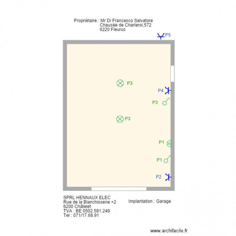 Charleroi Garage. Plan de 0 pièce et 0 m2