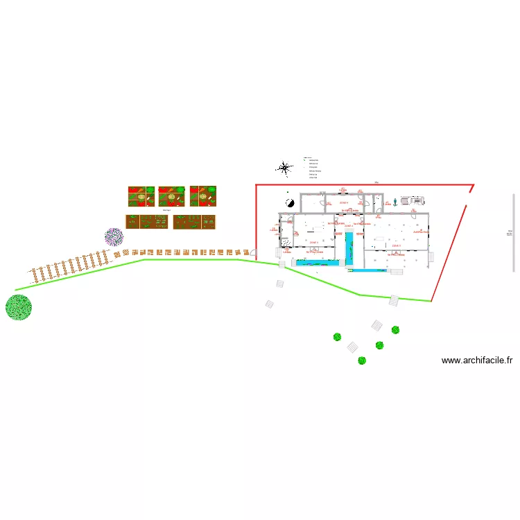 Omah Sutik version Limasan 2 Pintu dan Jendela. Plan de 