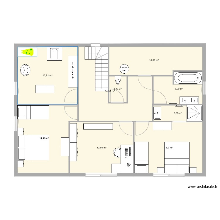 ZaYo V4 etage. Plan de 0 pièce et 0 m2