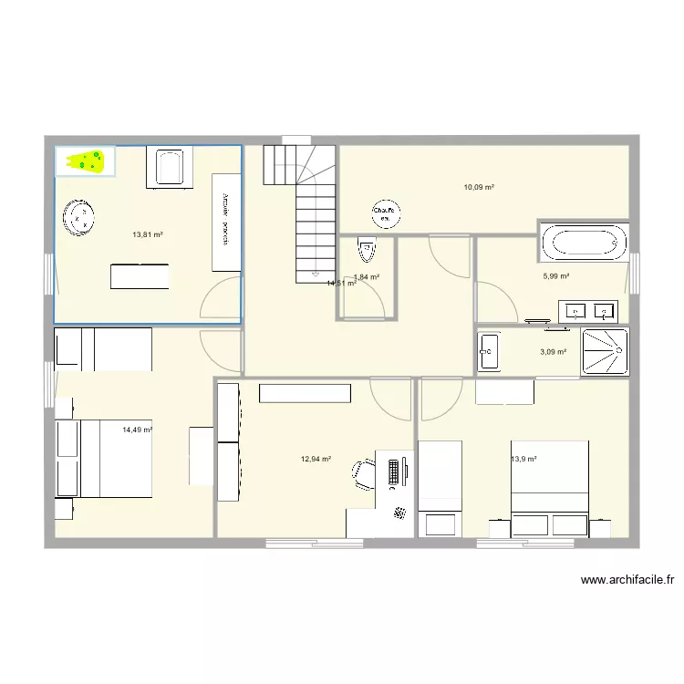 ZaYo V4 etage. Plan de 