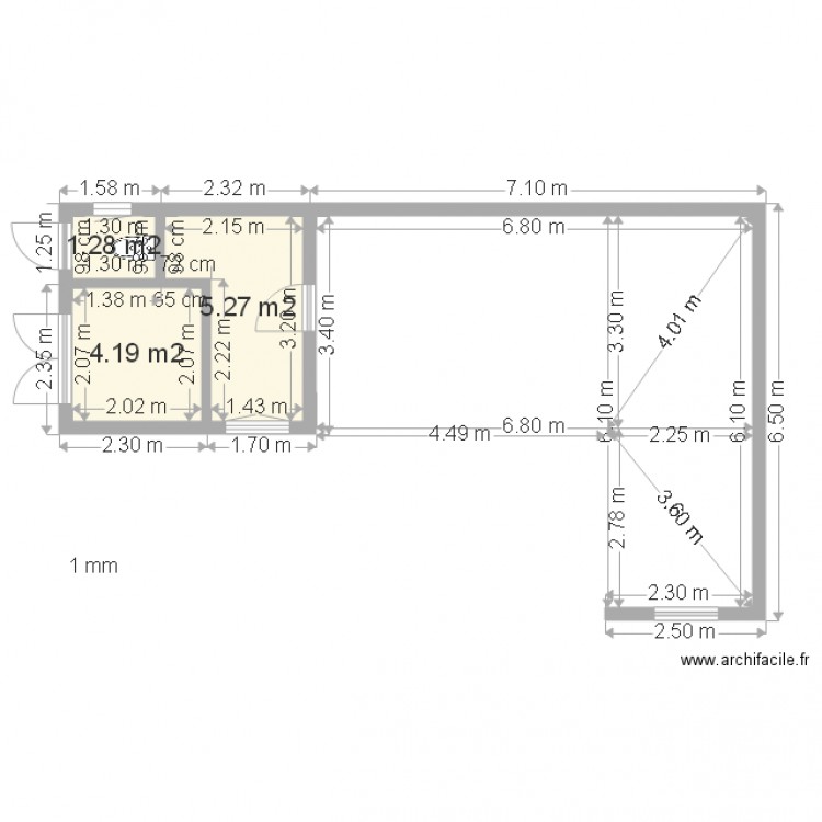 pool house L var1 sans mob sans piscine. Plan de 0 pièce et 0 m2