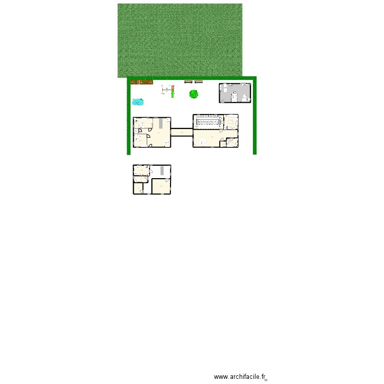 Méthodo Association local. Plan de 15 pièces et 282 m2