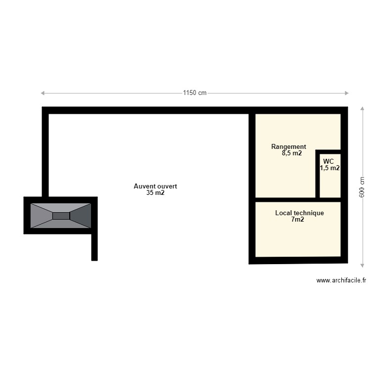 Local piscine 1. Plan de 0 pièce et 0 m2