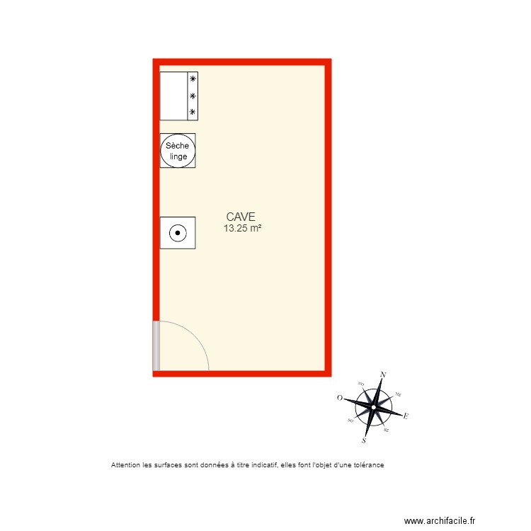 BI1731 CAVE NON COTE REZ DE CHAUSSEE. Plan de 0 pièce et 0 m2