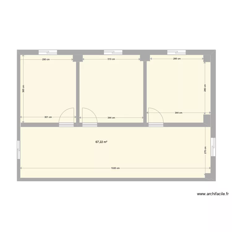 Monlong Grange 1er &eacute;tage. Plan de 