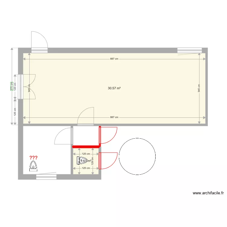 Appartement Location V2. Plan de 