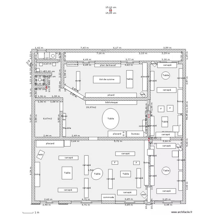 Maison foud. Plan de 