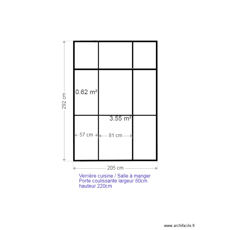 Verrière cuisine salle à manger 22 05 2019. Plan de 0 pièce et 0 m2